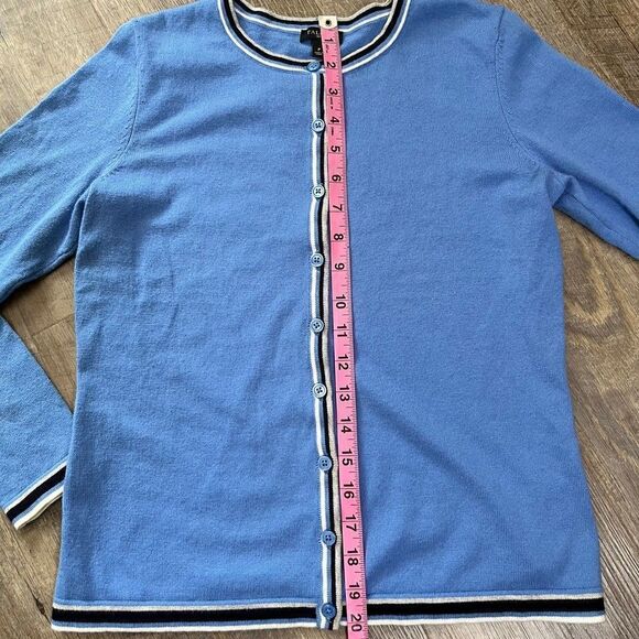 Talbots NWOT Cardigan Petite Pretty Blue Cashmere Blend Size P - Picture 5 of 7